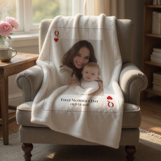 Cobertor De Velo Primeiro Dia das Mães Foto Personalizada  (Criador carregado)