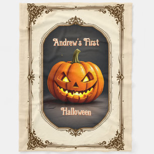 Cobertor De Velo Primeiro Nome Personalizado de Pumpkin de Hallowee
