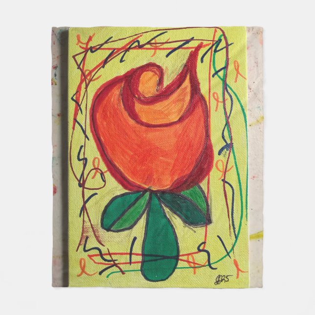 Cobertor De Velo Primeiro Rosa assinado (Frente)