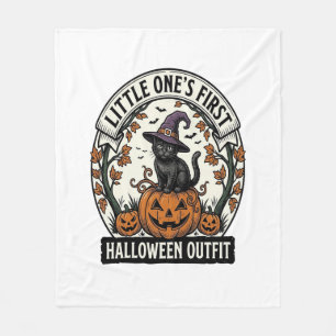Cobertor De Velo Primeiro Traje de Halloween Vintage Gato Preto Abó