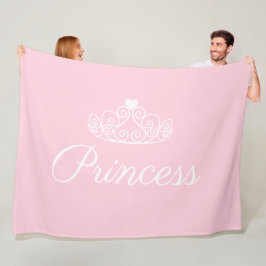 Cobertor De Velo Princesa Branca e Rosa Glamorosa Tiara