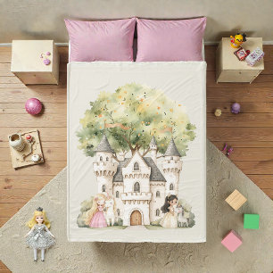 Cobertor De Velo Princesa de Conto de Fadas em Aquarela Caprichosa