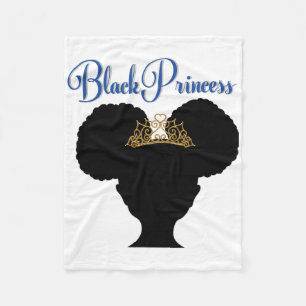 Cobertor De Velo Princesa Negra (Cabelo Natural em Pufas Afro) - Bl