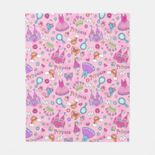 Cobertor De Velo Princesa rosa Fleece Blanket, Médio