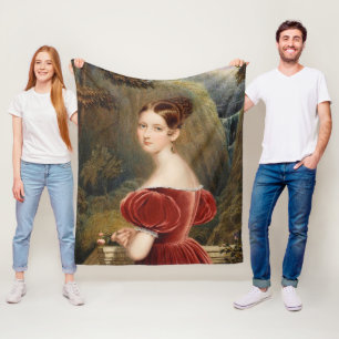 Cobertor De Velo Princesa Victoria Em Vestido Azul