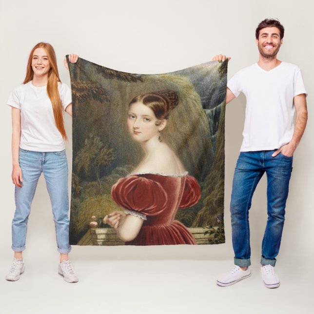 Cobertor De Velo Princesa Victoria Em Vestido Azul (In Situ)