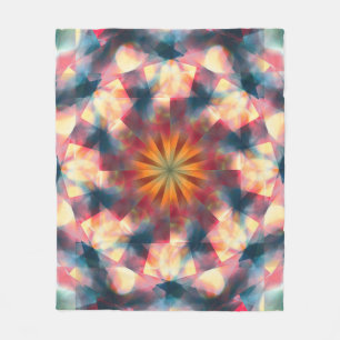 Cobertor De Velo Prismático Caleidoscópico Psicodélico Mandala