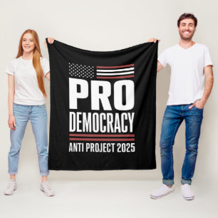 Cobertor De Velo Pró Democracia Anti Projeto 2025 Trump 2025