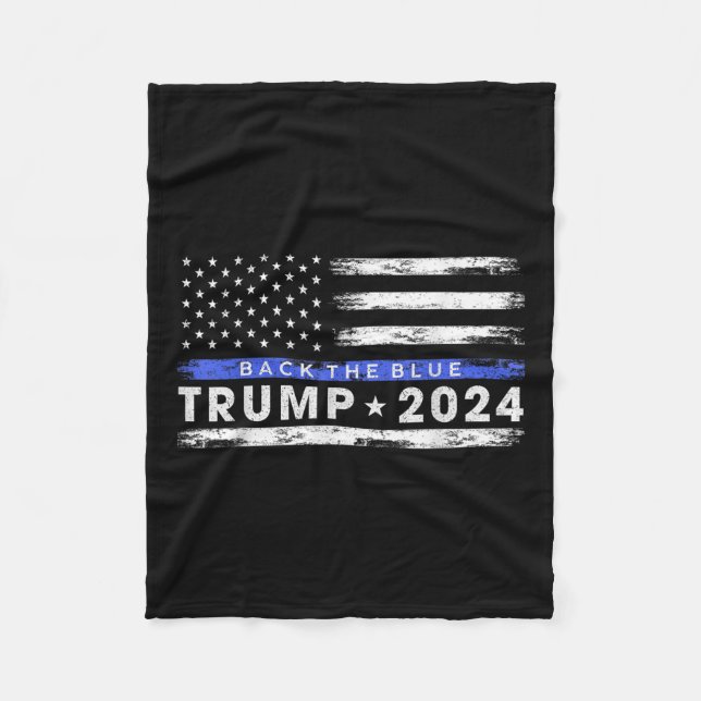Cobertor De Velo Pro Trump 2024 Devolve A Linha Azul-Fino (Frente)