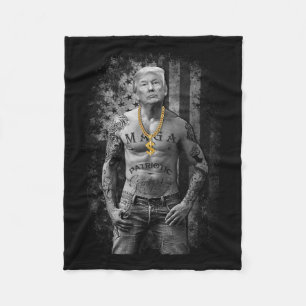 Cobertor De Velo Pro Trump Patriótico Gangster - República Anti-Lib