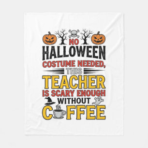 Cobertor De Velo Professor de Halloween Sem Roupa Necessária Café E