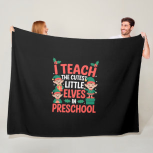 Cobertor De Velo Professor de Natal Eu Ensino os Elfos Mais Fofos P