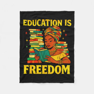 Cobertor De Velo Professor história negra educação é liberdade afro