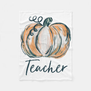Cobertor De Velo Professor Watercolor Pumpkin Cai no Dia de Ação de