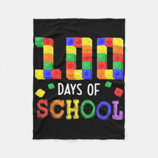 Cobertor De Velo Professora do Brick Build Students de 100 Dias na