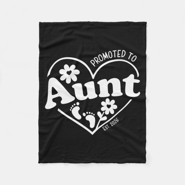 Cobertor De Velo Promoted To Aunt Est. 2026 New Aunti Pregnancy Ann (Frente)