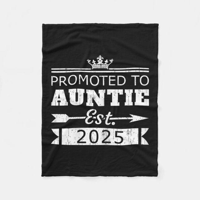 Cobertor De Velo Promoted To Auntie Est 2025 Funny New Aunt Reveal  (Frente)