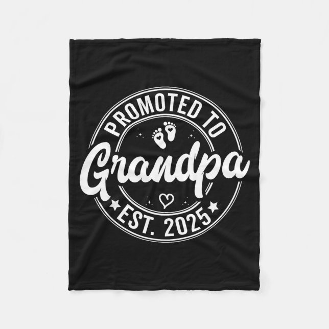 Cobertor De Velo Promoted To Grandpa Est 2025 Grandparents New Gran (Frente)