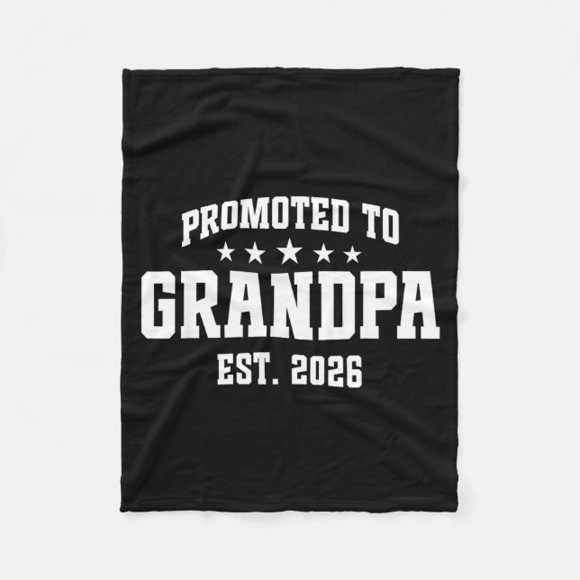 Cobertor De Velo Promoted To Grandpa Est. 2026 Grandparent Baby Ann (Frente)