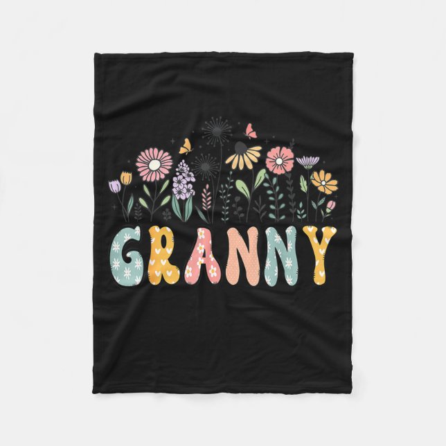 Cobertor De Velo Promoted To Granny Est. 2026 Daisy Floral Wildflow (Frente)