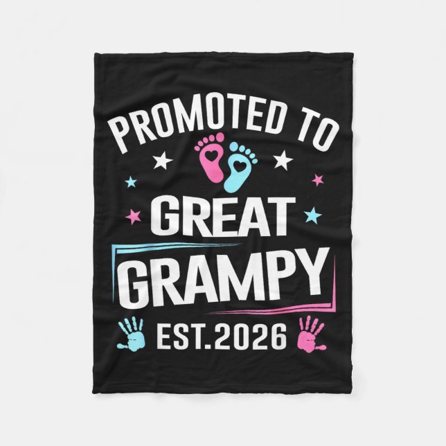 Cobertor De Velo Promoted To Great Grampy Est 2026 Pregnancy Announ (Frente)