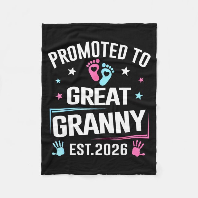 Cobertor De Velo Promoted To Great Granny Est 2026 Pregnancy Announ (Frente)