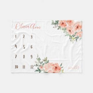 Cobertor De Velo Propaganda de foto de pêssego do Boho com marca d'