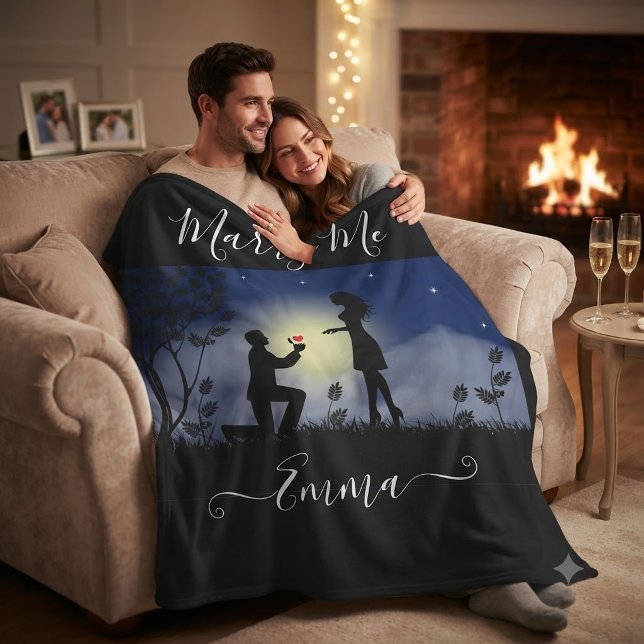 Cobertor De Velo Proposta de Casamento Personalizada Casar Comigo (Criador carregado)