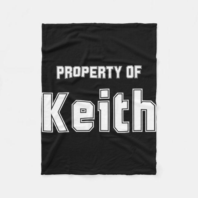 Cobertor De Velo Propriedade de Keith Presentes Engraçados de Despe (Frente)