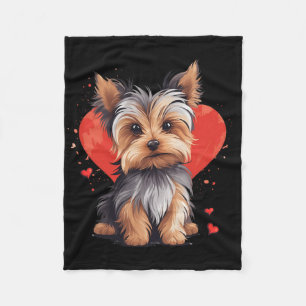 Cobertor De Velo Proprietário de Yorkie Mamãe Papai Amante de Cães 