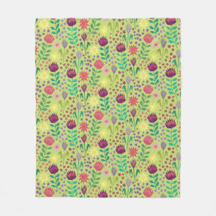 Cobertor De Velo Protea Floral Block Impressão Millefleur Cheio ver
