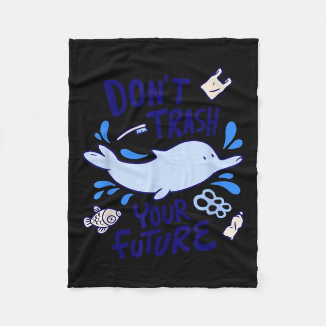 Cobertor De Velo Proteção Ambiental Dolphin Seas Mudança Climática (Frente)