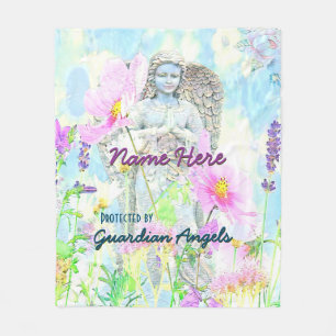 Cobertor De Velo Protegido pela aguarela dos anjo-da-guarda