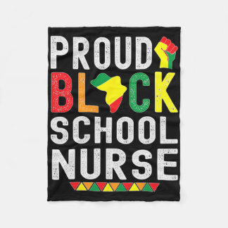 Cobertor De Velo Proud Black School Nurse Black History Month For A