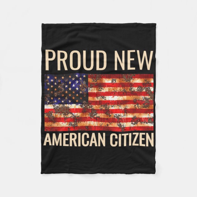 Cobertor De Velo Proud New American Us Citizenship Gift Tee Shirt  (Frente)