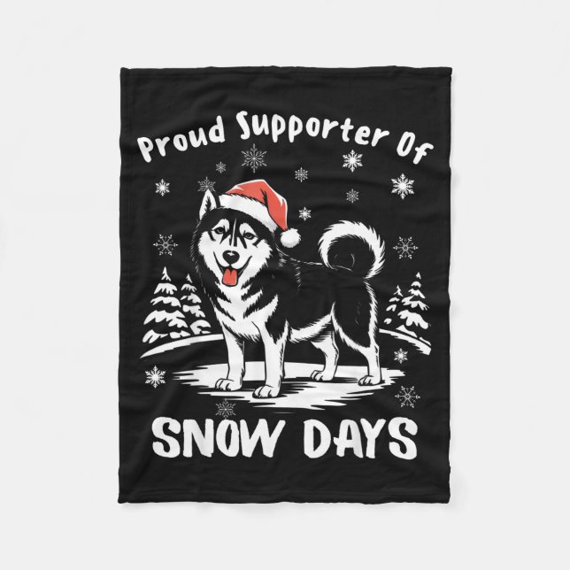 Cobertor De Velo Proud Suprter Of Snow Days Cute Winter Snowflake F (Frente)