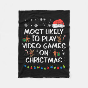 Cobertor De Velo Provavelmente Jogar Videos games na Família Natal