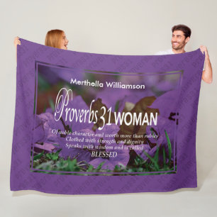 Cobertor De Velo Proverbs Personalizados 31 Mulher