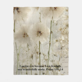 Cobertor De Velo Psalm 139: 14 Fleece Blanket