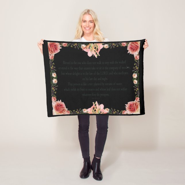 Cobertor De Velo PSALM 1:1-3 Design botânico, (In Situ)