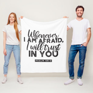 Cobertor De Velo Psalm 56:3 Arte Versa Bíblia "Eu vou confiar em vo