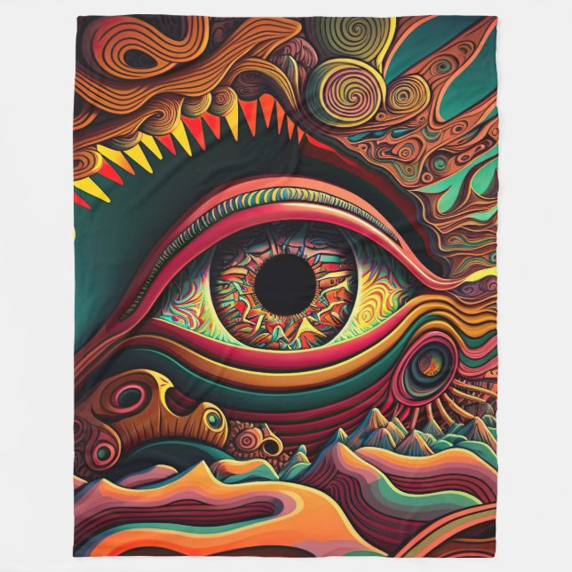 Cobertor De Velo Psychedelic Blanket (Frente)