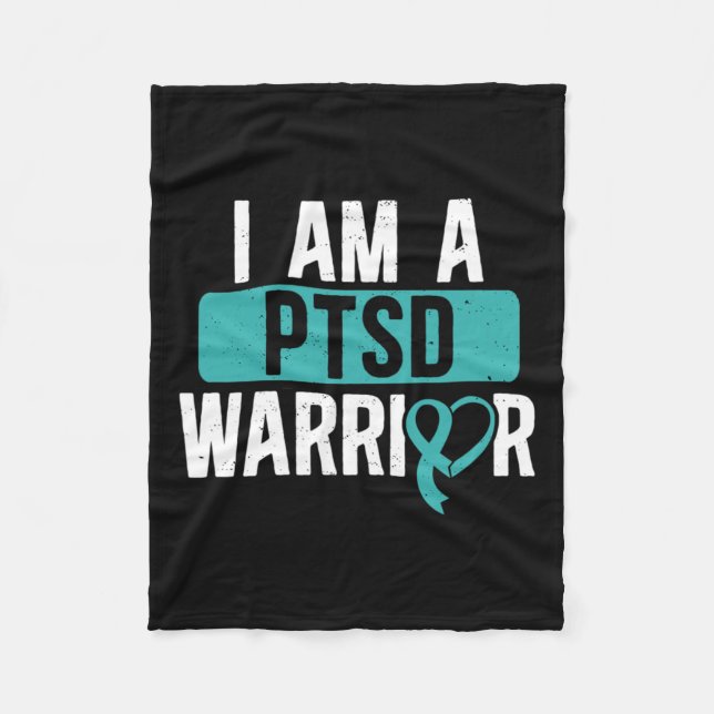 Cobertor De Velo Ptsd Warrior Posta Transtorno do Estresse Traumáti (Frente)