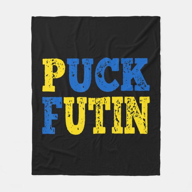 Cobertor De Velo Puck Futin Meme I Stand With Ucraniano Lov (Frente)