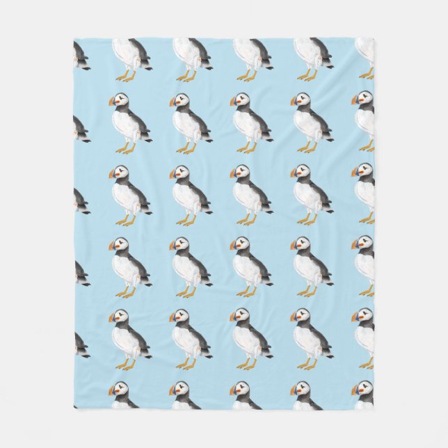 Cobertor De Velo Puffin pintado e bonito (Frente)