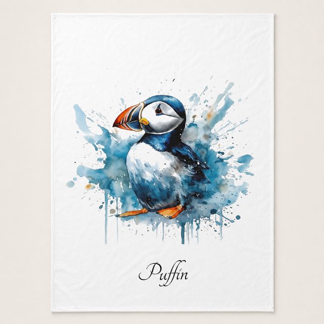 Cobertor De Velo Puffin Splash, personalizado (Criador carregado)