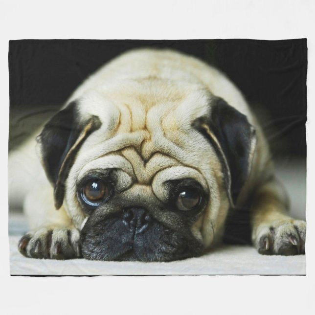 Cobertor De Velo Pug (Frente (Horizontal))