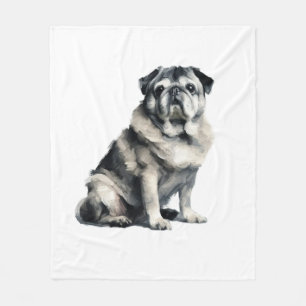 Cobertor De Velo Pug Antigo