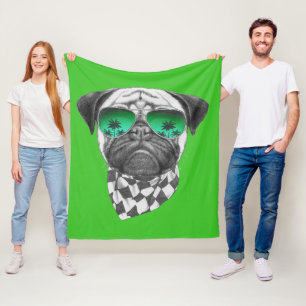 Cobertor De Velo Pug de Miami