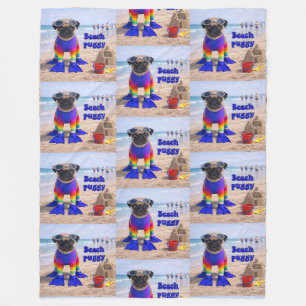 Cobertor De Velo Pug de Praia
